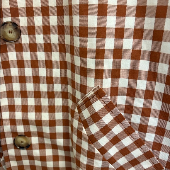 Sezane Clyde Gingham Trench Coat - Picture 5 of 6